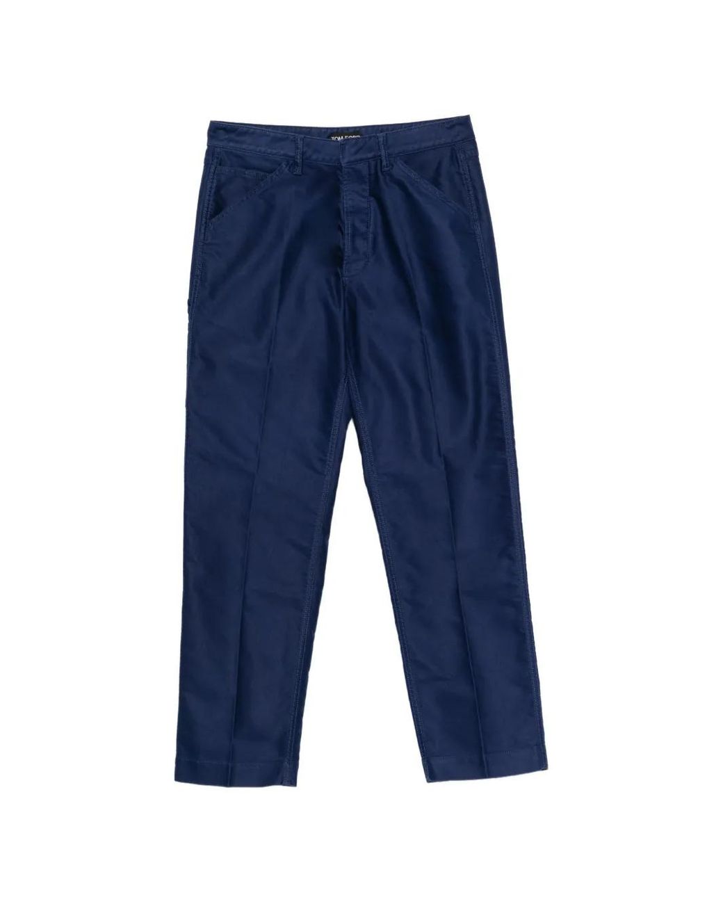 Tom Ford Blue Cotton Satin Carpenter Pants for men