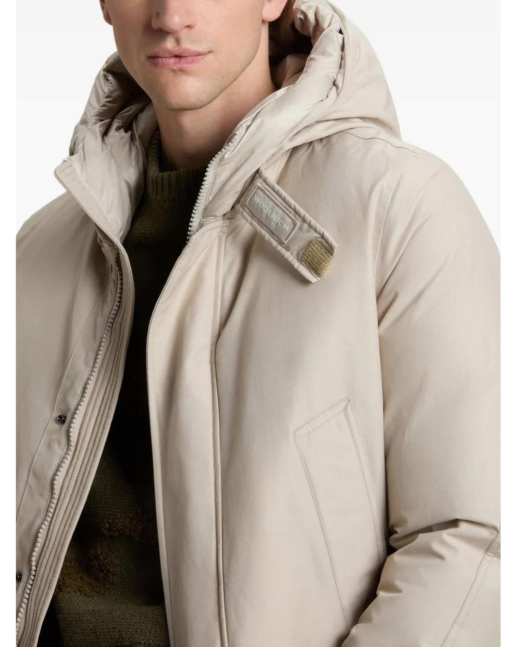 Woolrich Natural High-Collar Polar Parka for men