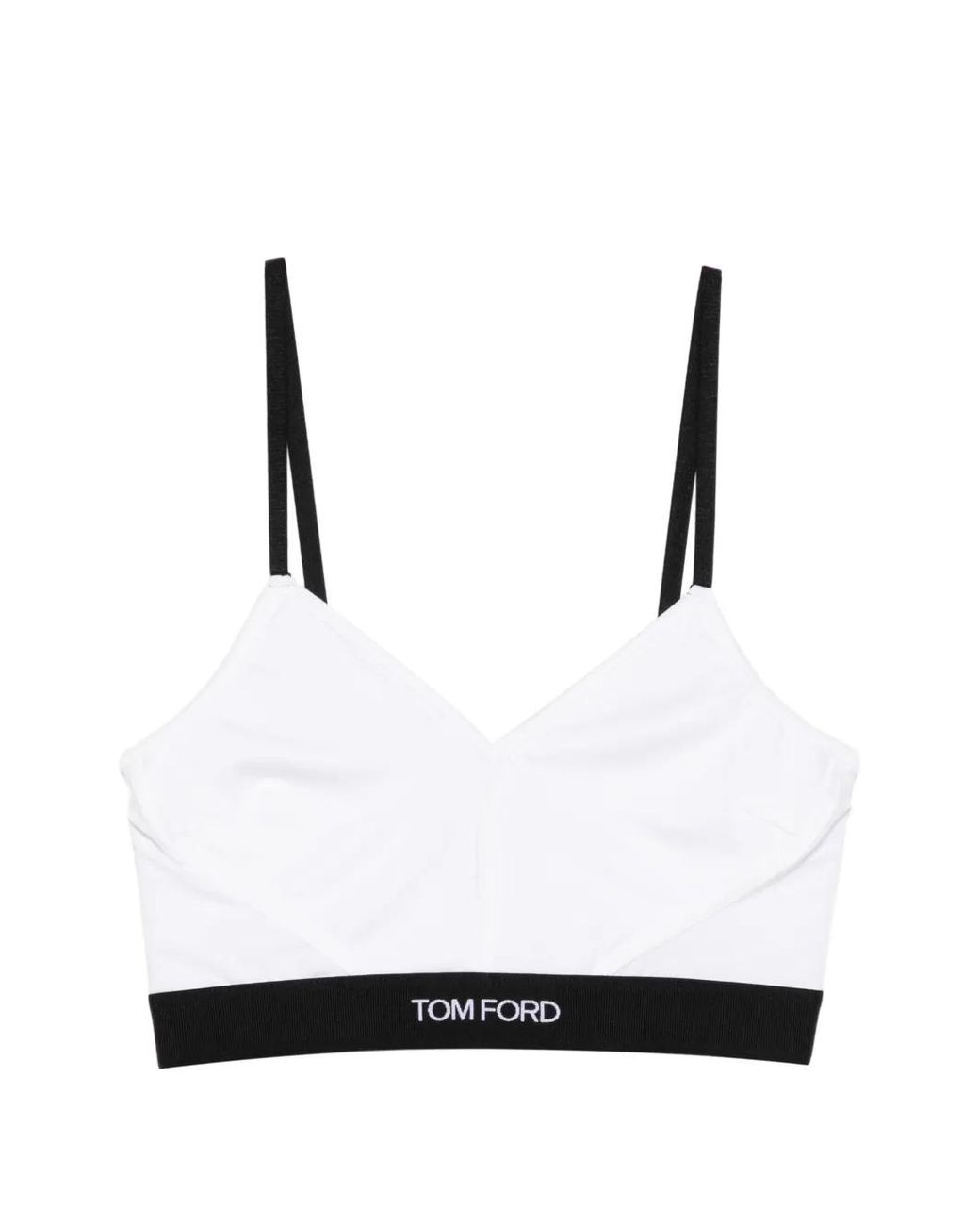 Tom Ford White Soutien-Gorge À Bande Logo