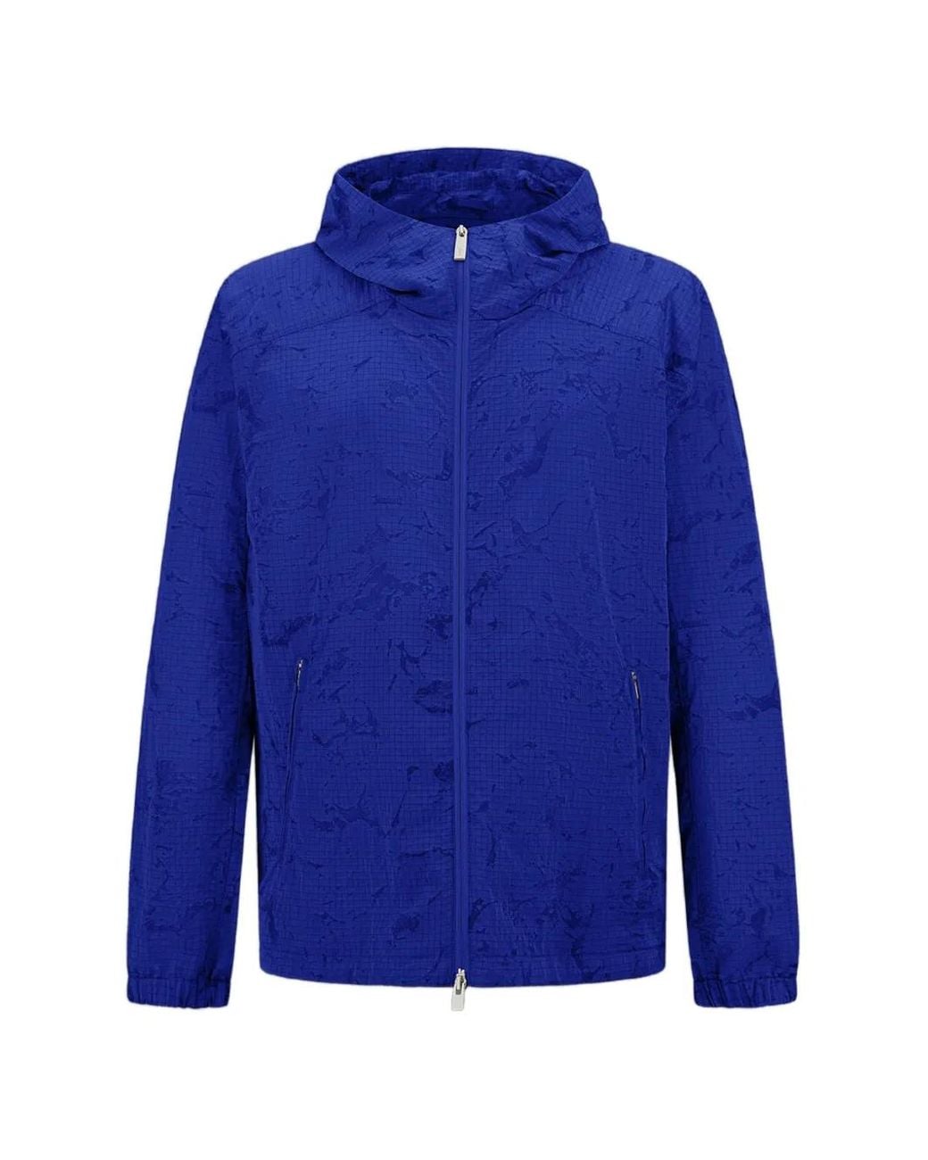 Laminar Blue Veste Water En Jacquard À Capuche