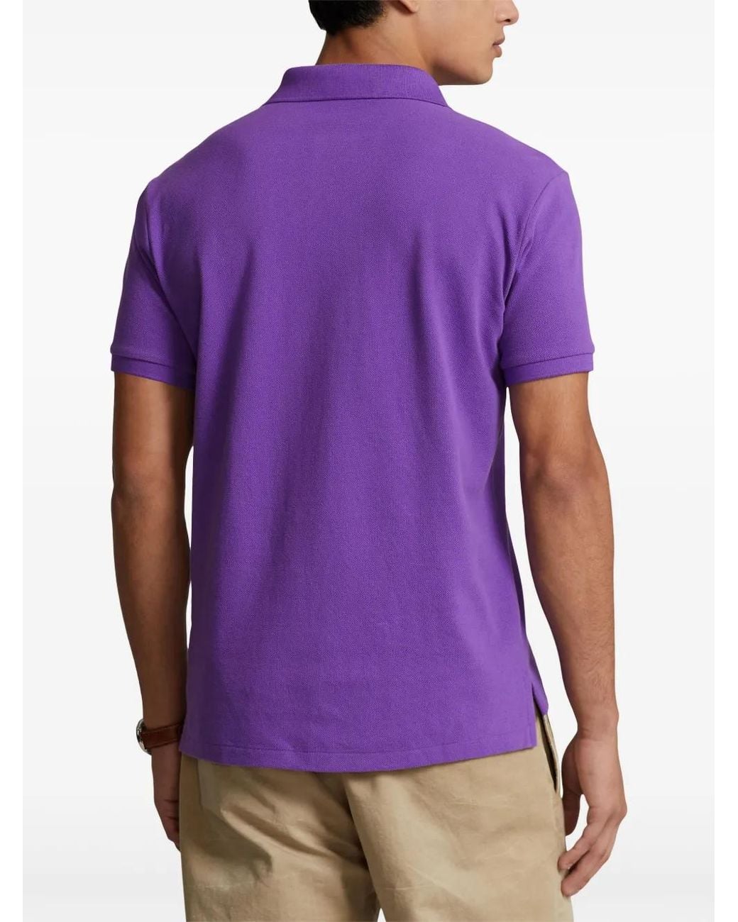 Polo Ralph Lauren Purple Polo Pony Cotton Polo Shirt for men