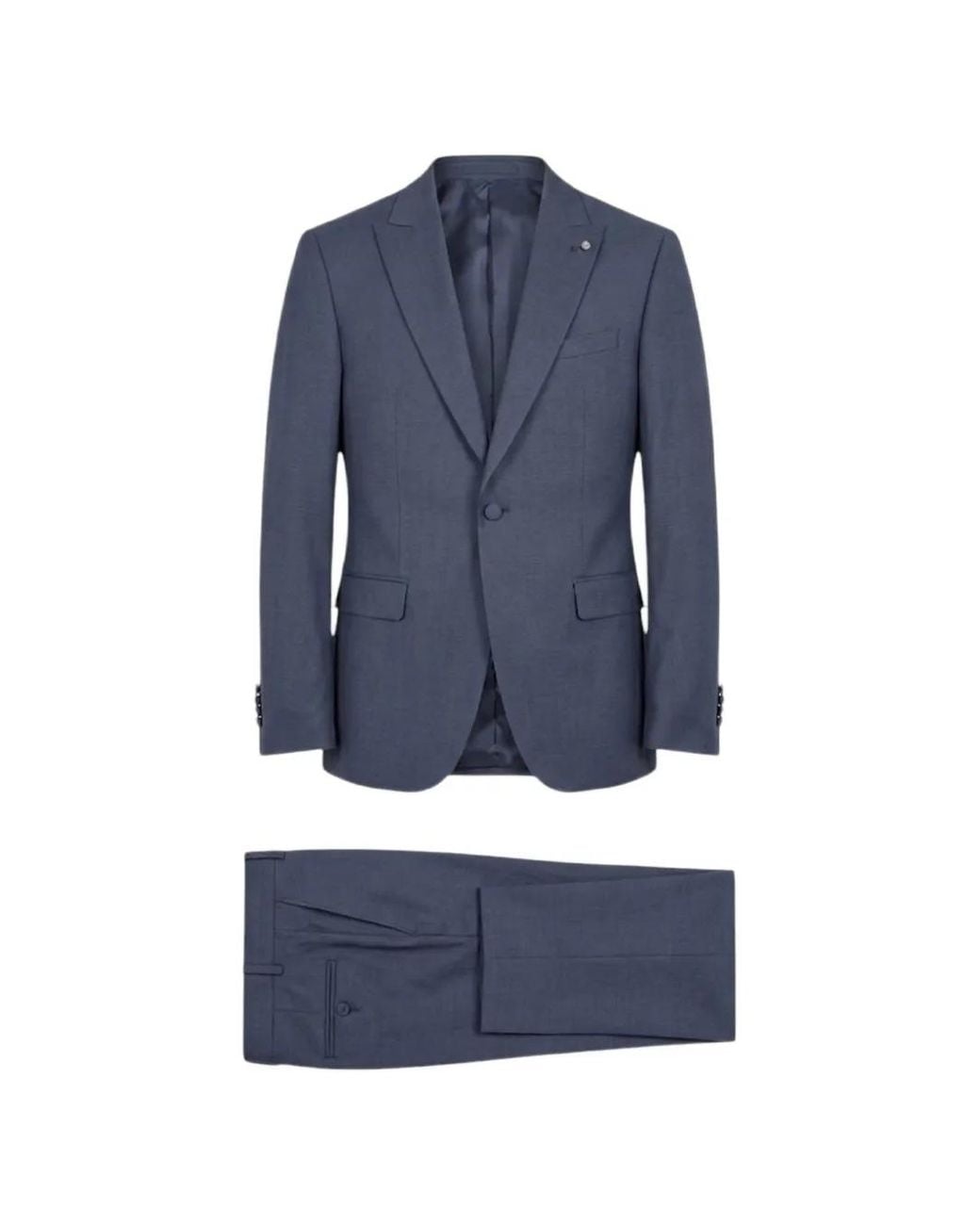 ETIEM TEXTIL S.L. Blue Single-Breasted Notched-Lapels Suit for men