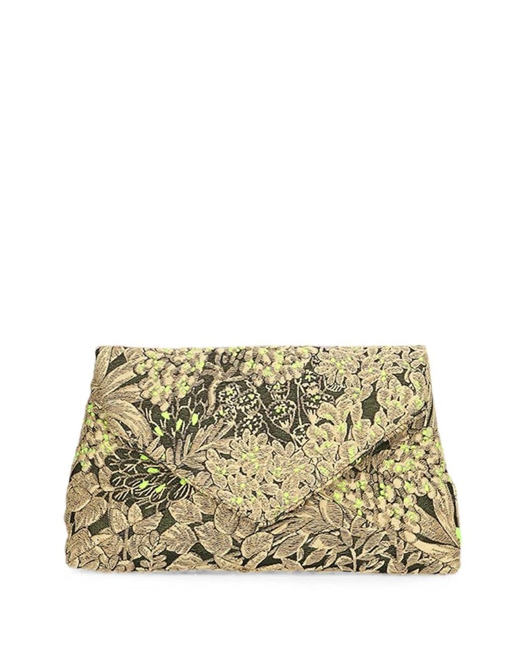 Dries Van Noten Metallic Jacquard Envelope Bag
