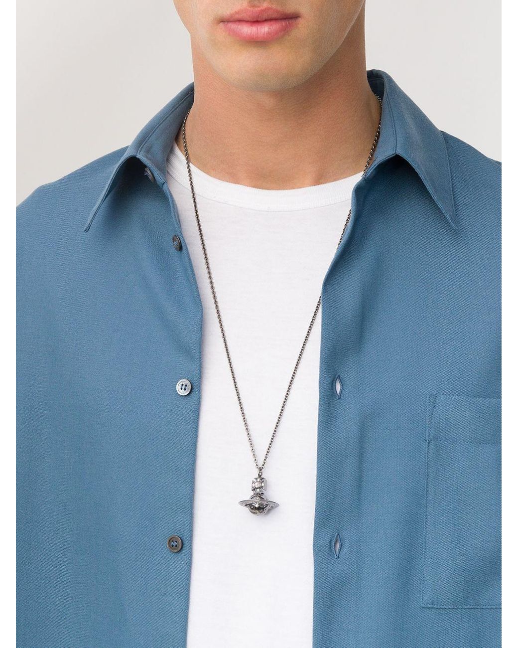 Vivienne Westwood Gunmetal Demetrius Orb Pendant Necklace in