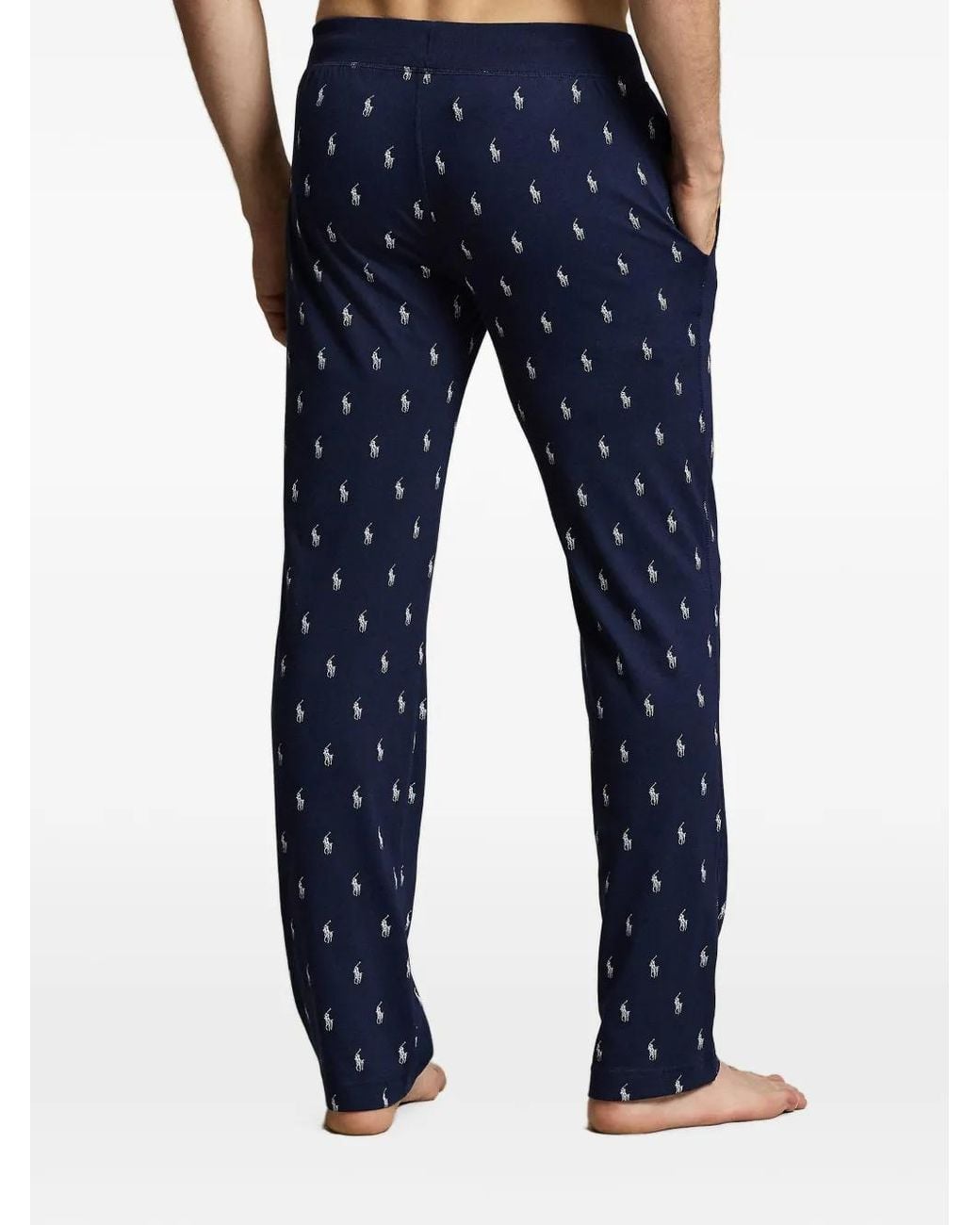 Polo Ralph Lauren Blue Pantalon De Pyjama Pony Signature En Jersey for men