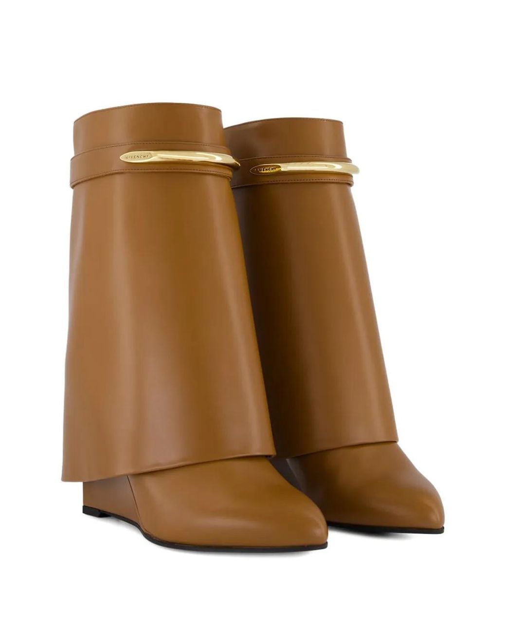 Givenchy Brown Shark Pinch Stiefeletten Aus Leder