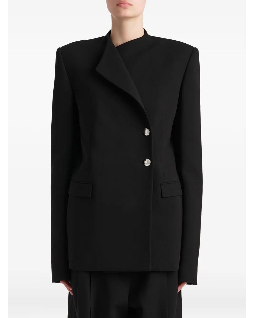 Khaite Black Button Jacket