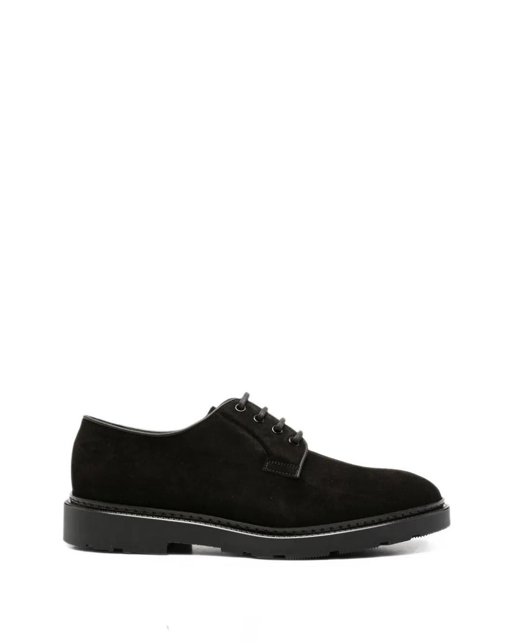 Fratelli Rossetti Black Suede Lace-Up Derby Shoes for men
