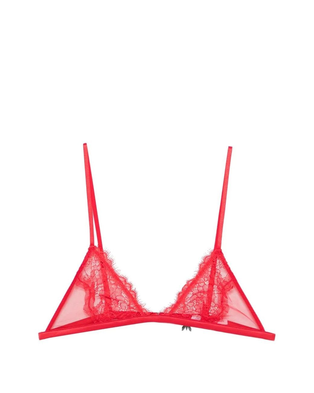 Patrizia Pepe Red Soutien-Gorge En Dentelle