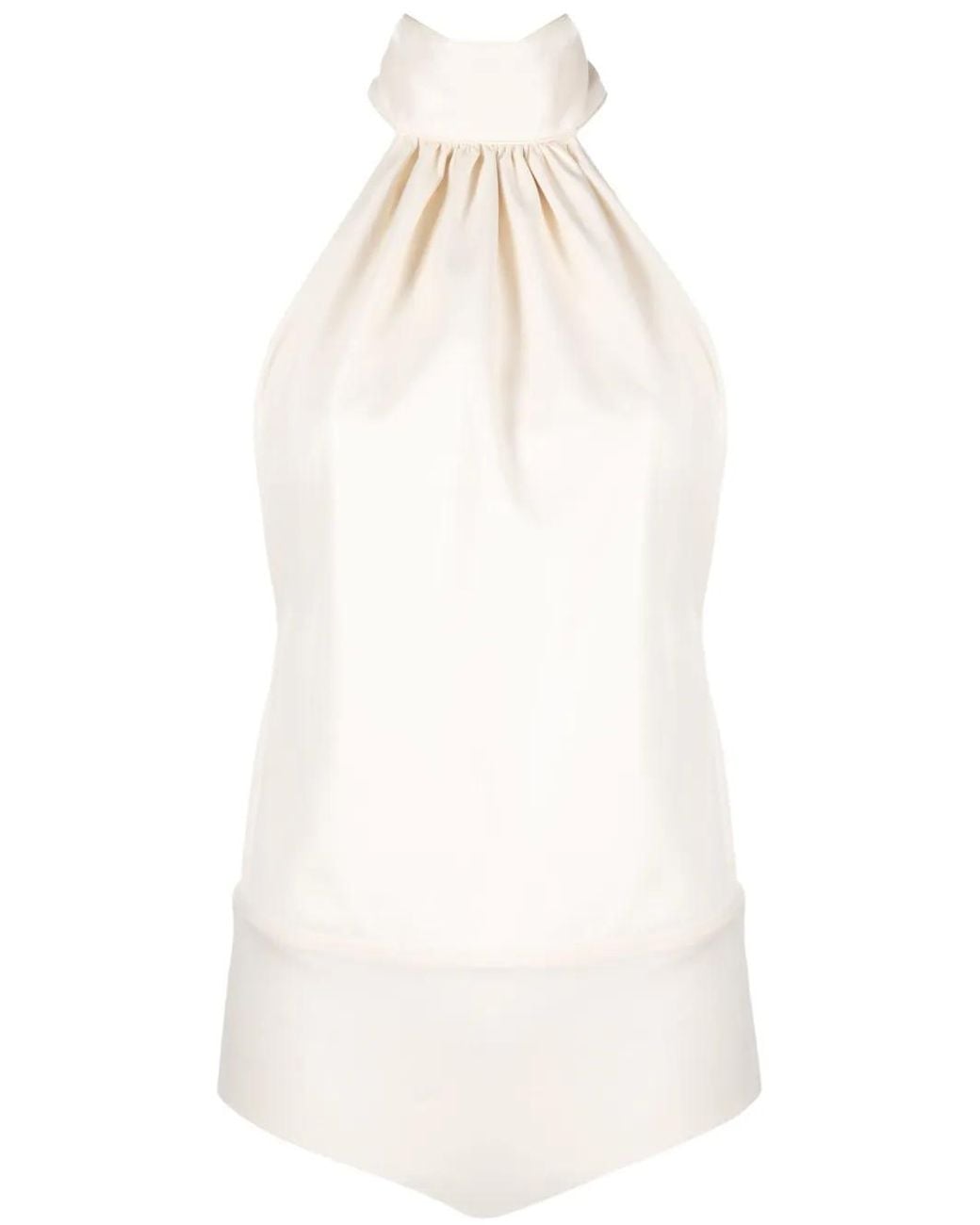 Philosophy Di Lorenzo Serafini White Halterneck Sleeveless Top