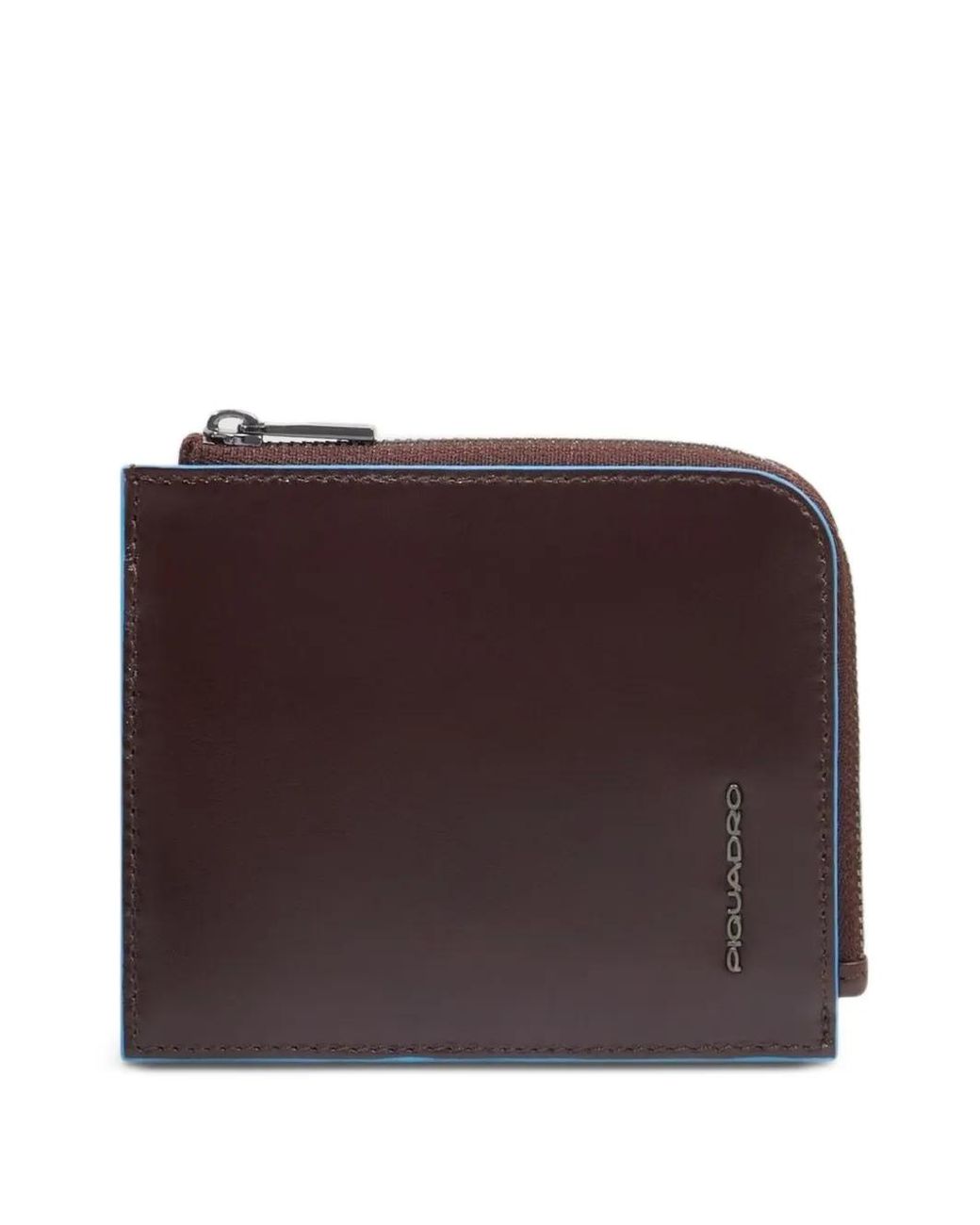 Piquadro Brown Zipped Leather Wallet