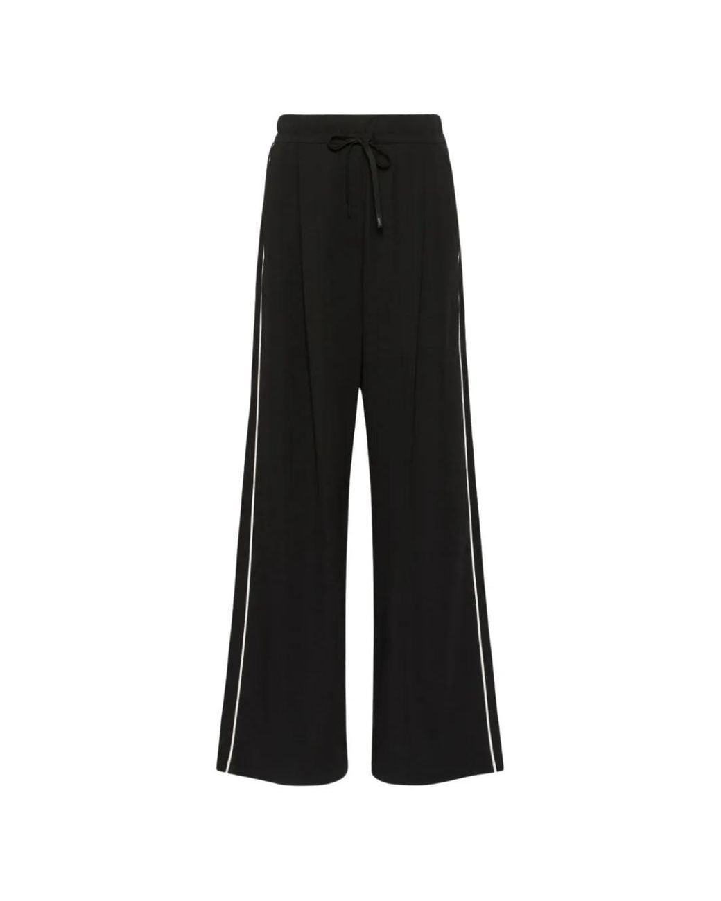 Weekend by Maxmara Black Wide-Fit Milano-Knit Jersey Trousers