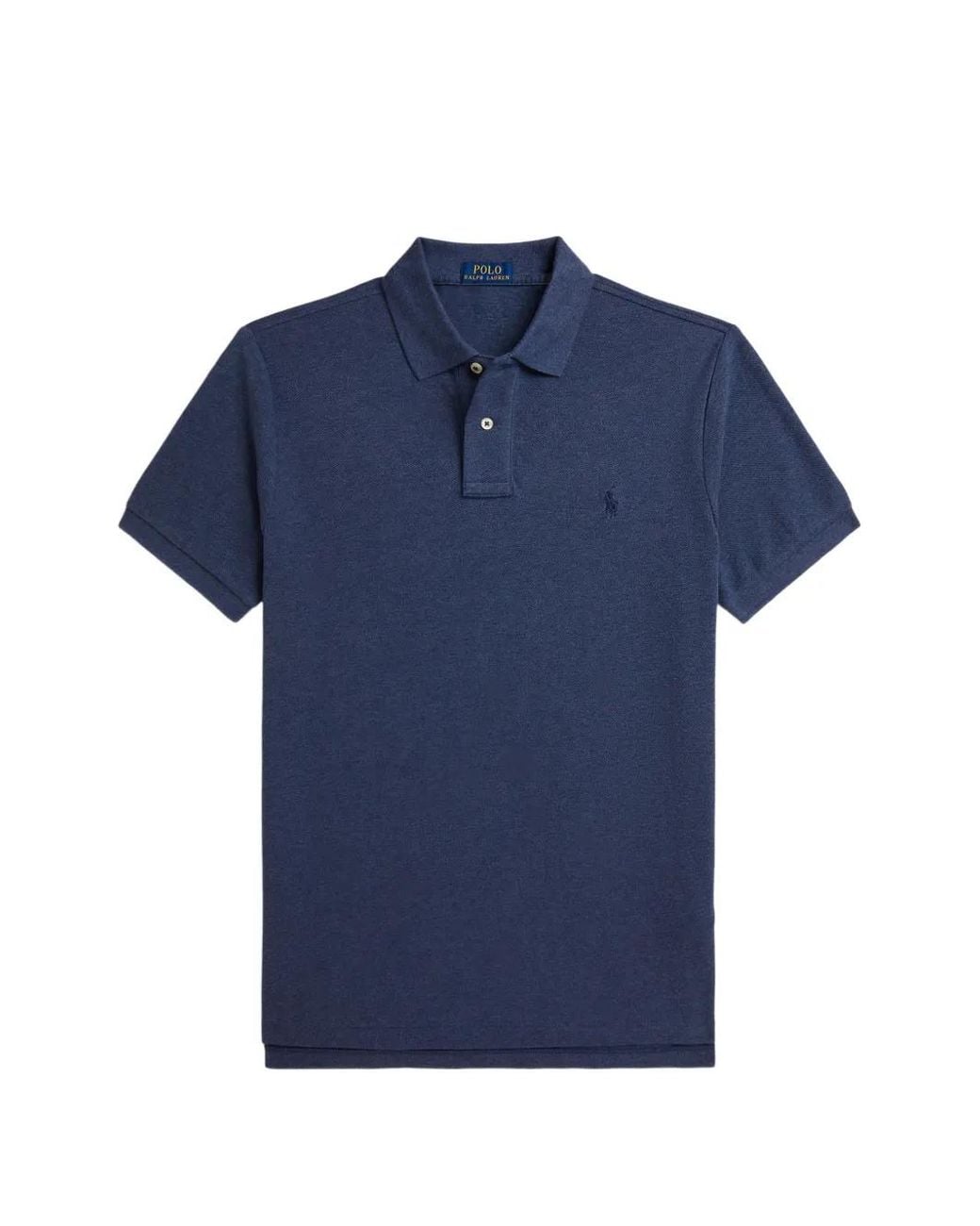 Polo Ralph Lauren Blue Logo-Embroidered Piqué Polo Shirt for men