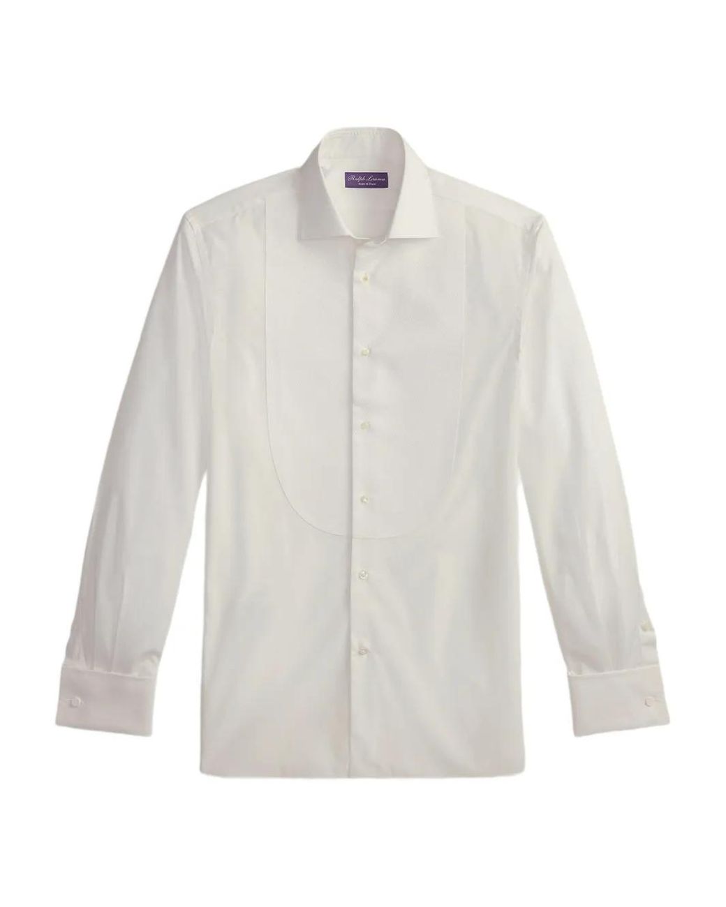 Ralph Lauren White Chemise À Col Piqué Et Poignets Resserrés for men