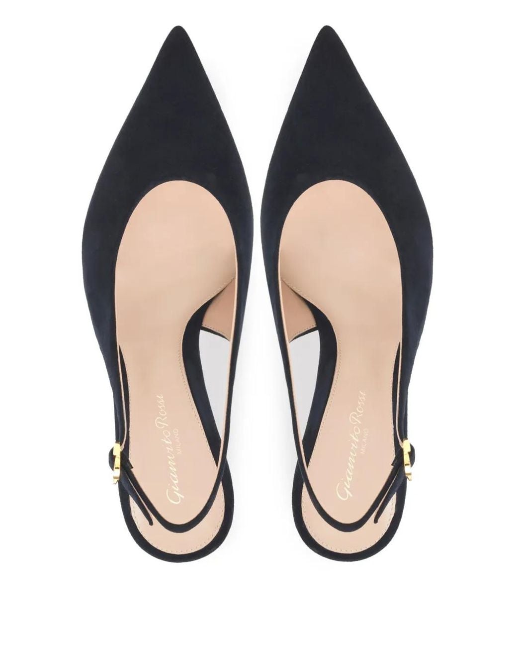 Gianvito Rossi Blue Robbie Slingback Pumps