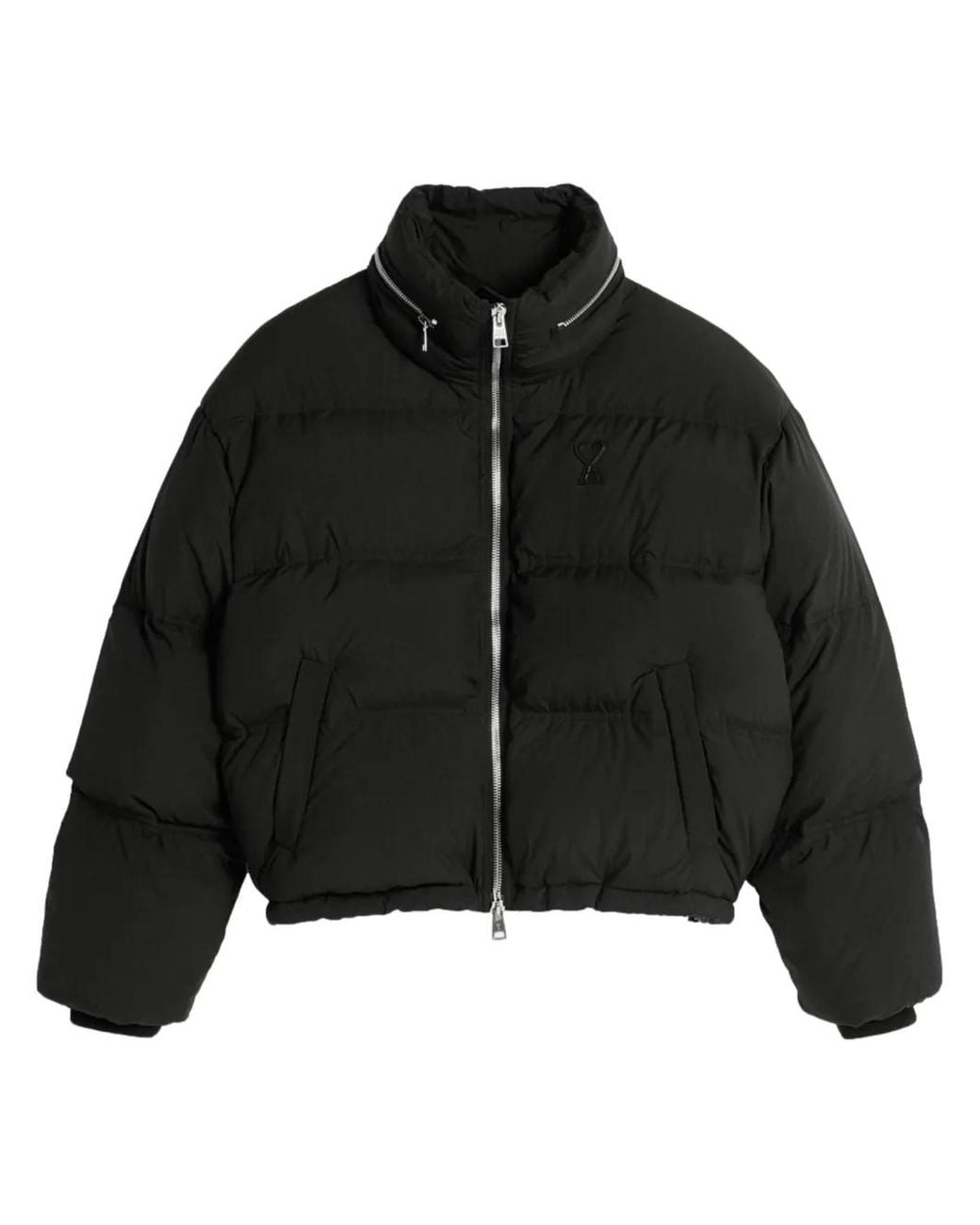 AMI Black De Coeur Nylon Down Jacket for men
