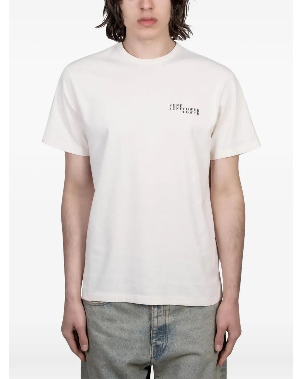 sunflower White Logo-Detail T-Shirt for men