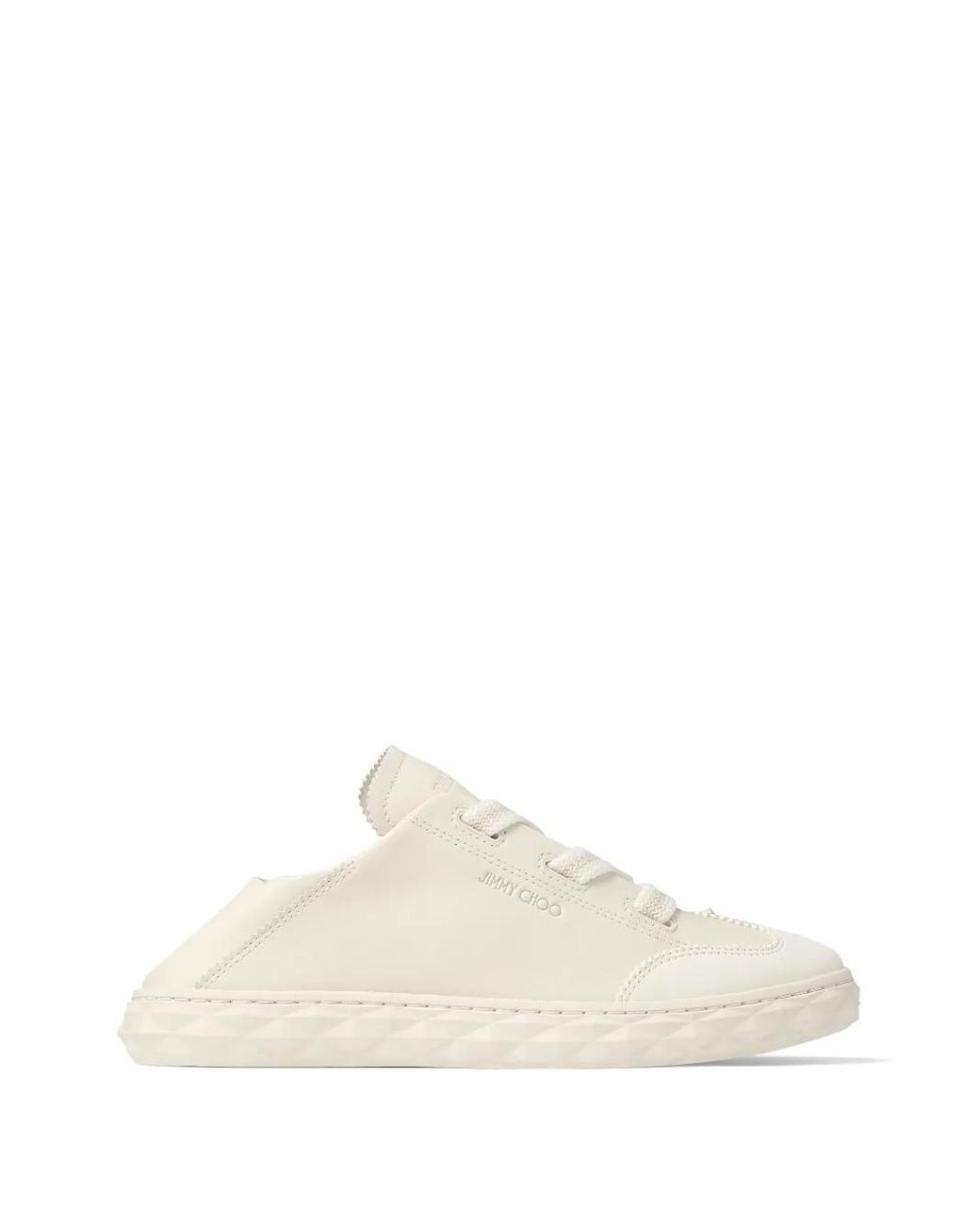 Jimmy Choo White Diamond Light Leather Sneakers