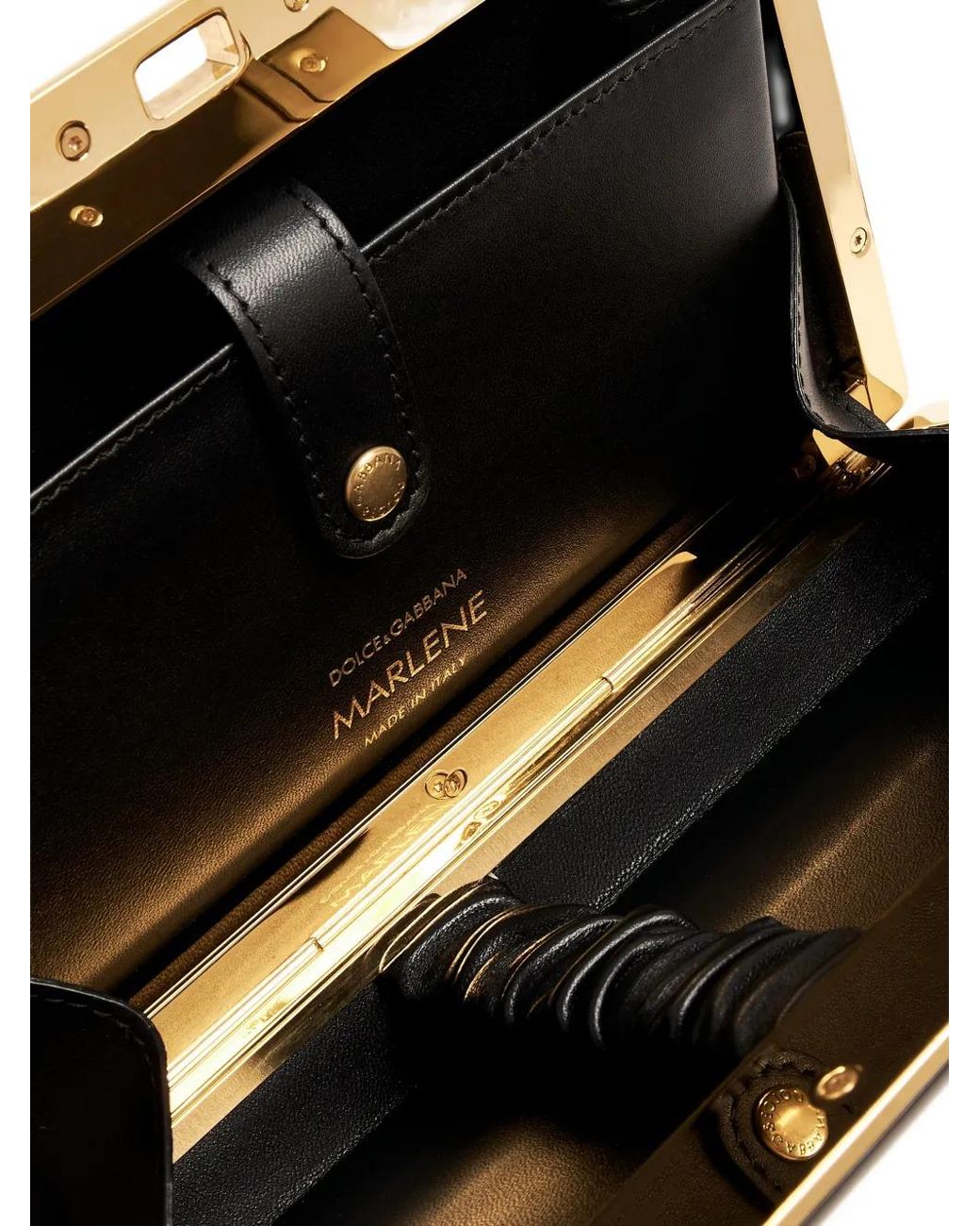 Dolce & Gabbana Brown Medium Marlene Chain-Strap Clutch