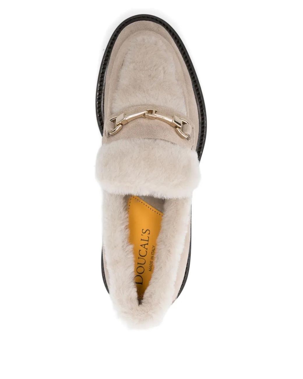Doucal's Gray Plateau-Loafer Aus Shearling 40Mm