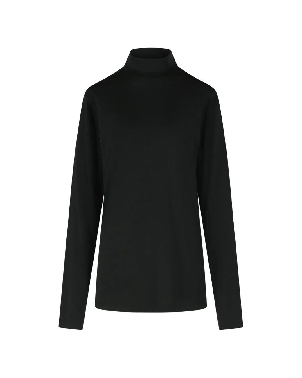 Rier Black Pull En Laine À Col Montant
