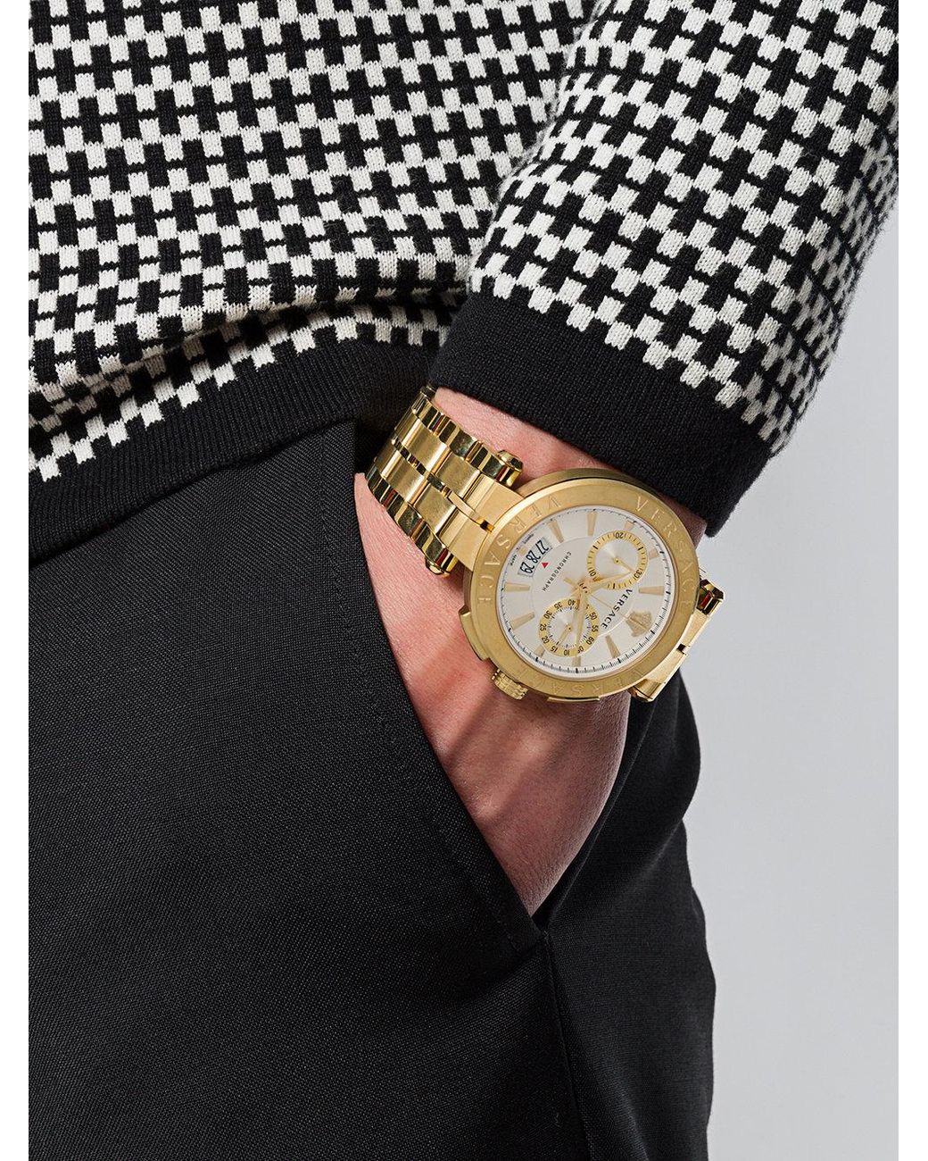 Versace Aion Watch in Metallic for Men | Lyst