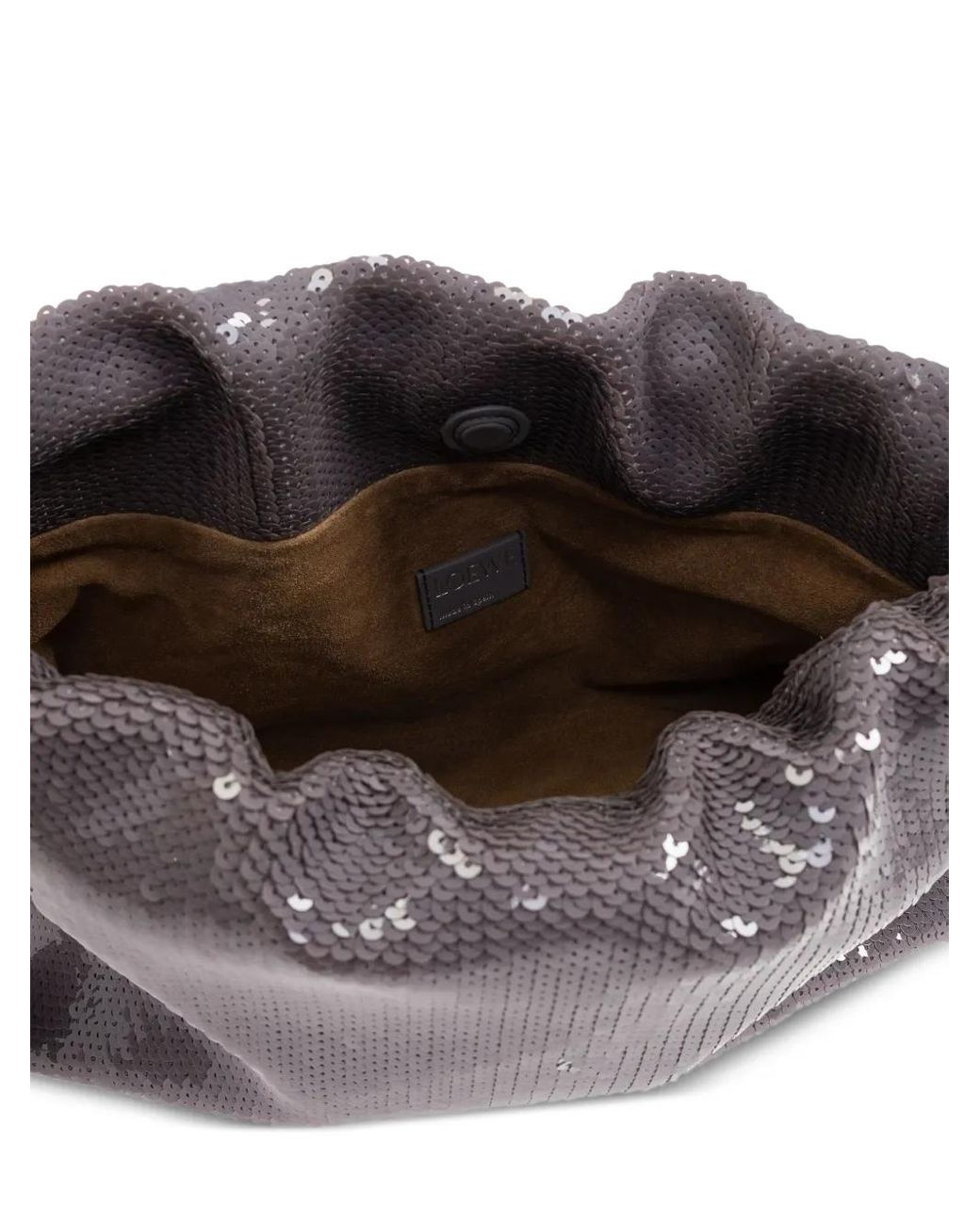 Loewe Gray Sequin-Embellished Shoulder Bag