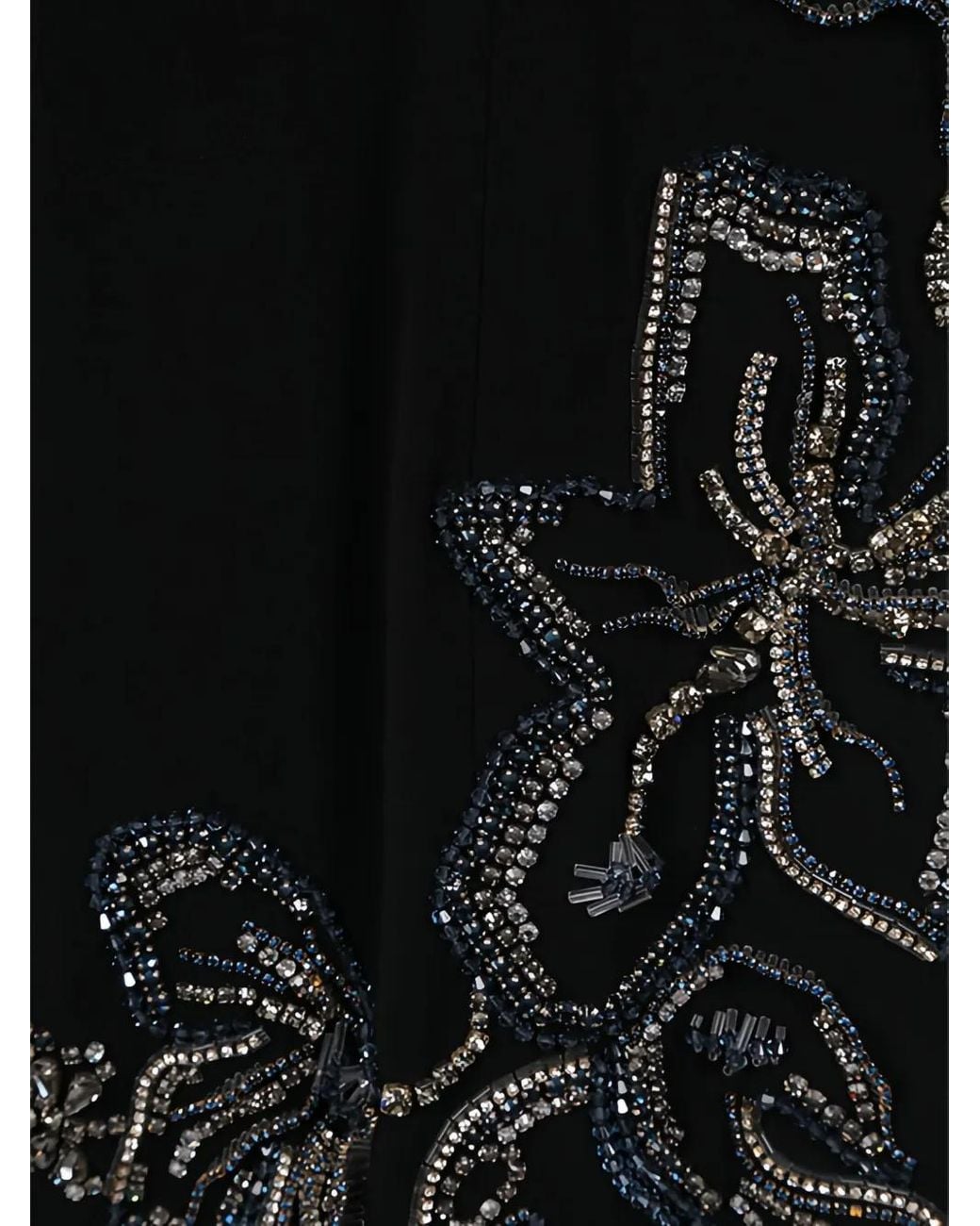 Prada Black Crystal-Embellished Midi Skirt