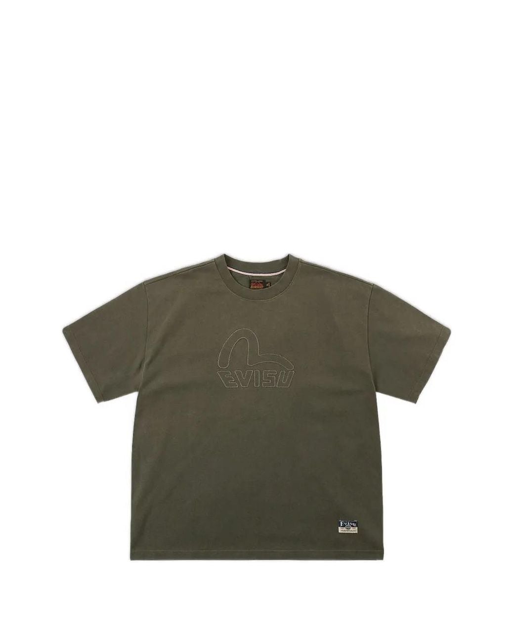 Evisu Green Seagull Tonal-Appliqué T-Shirt for men