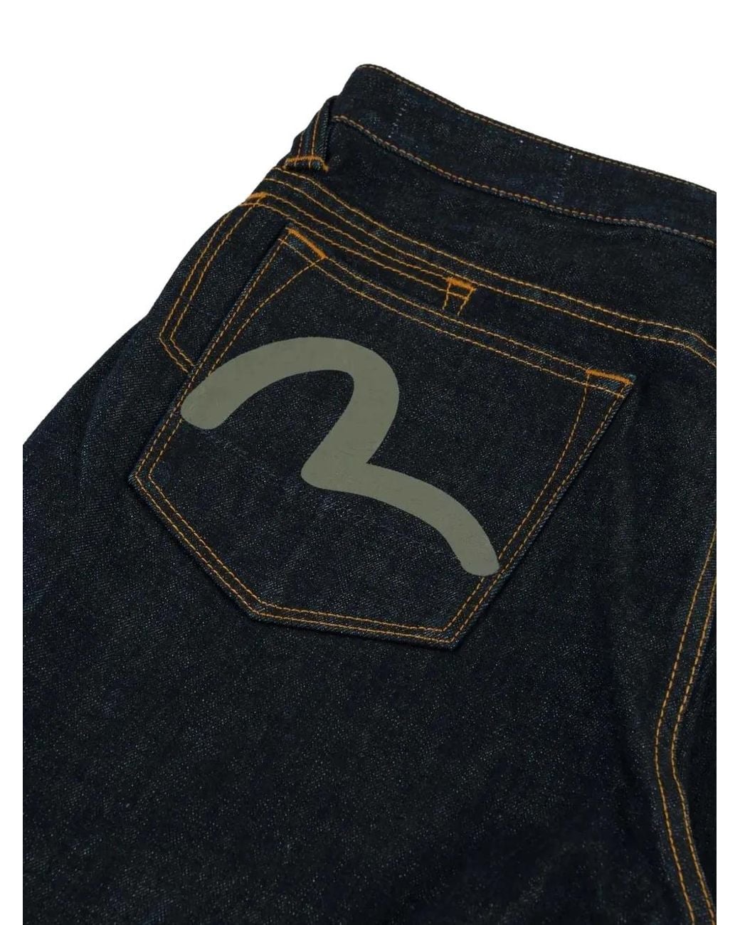 Evisu Blue Seagull-Print Jeans for men