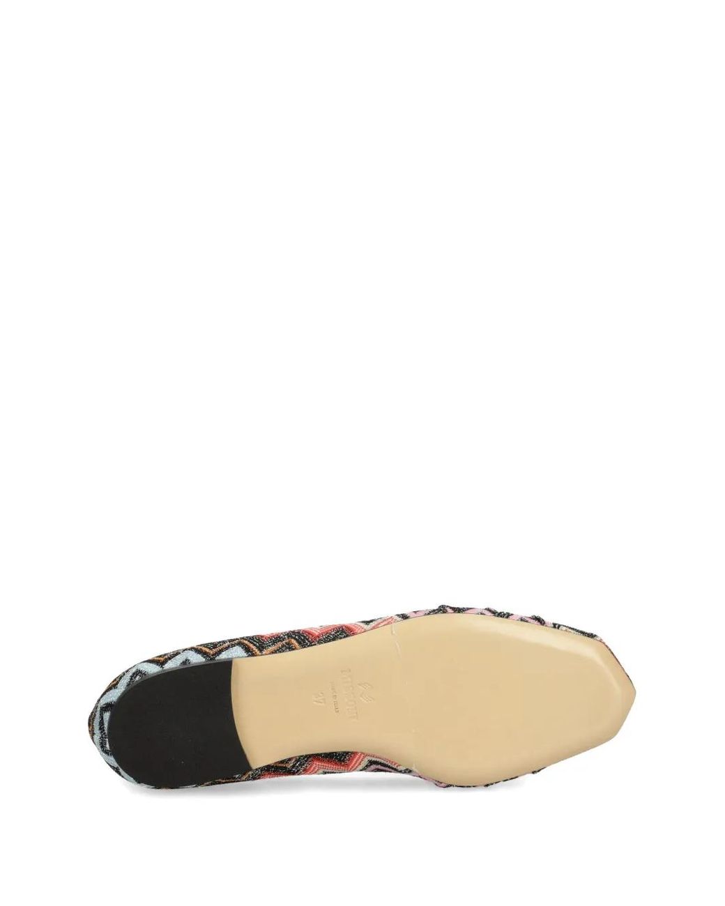 Missoni Black Zigzag-Patterned Ballerinas