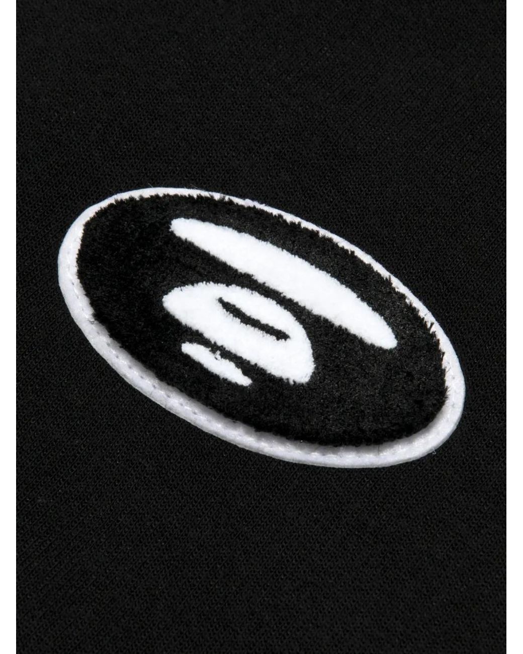 Aape By A Bathing Ape Black Logo-Lettering Hooded Jacket for men