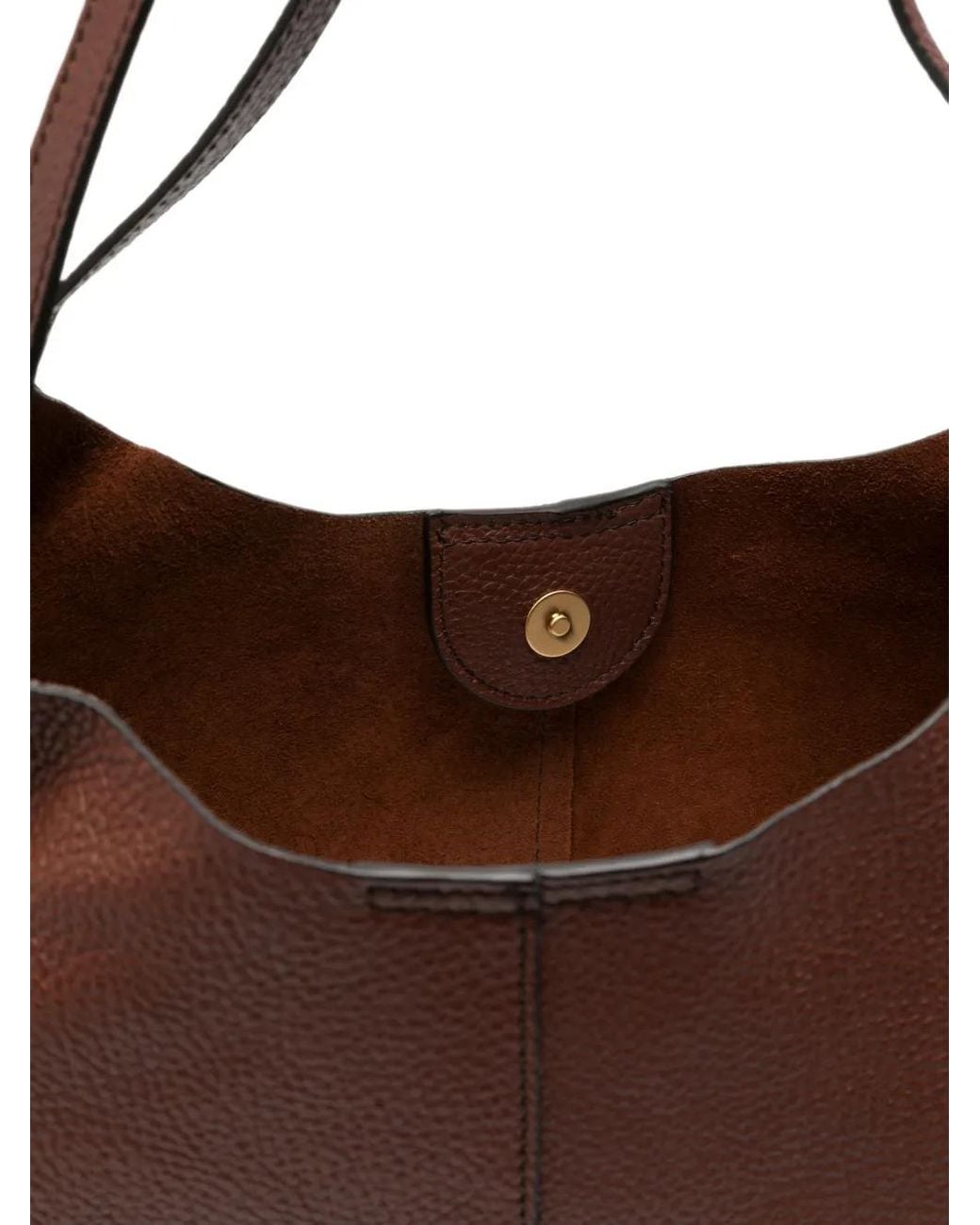 The Bridge Brown Logo-Patch Shoulder Bag