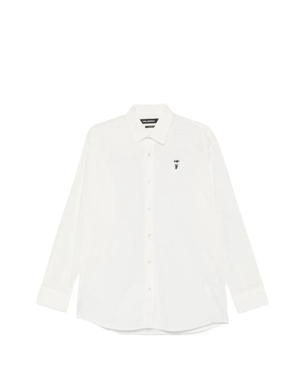 Karl Lagerfeld White T-Shirt À Patch Ikonik for men