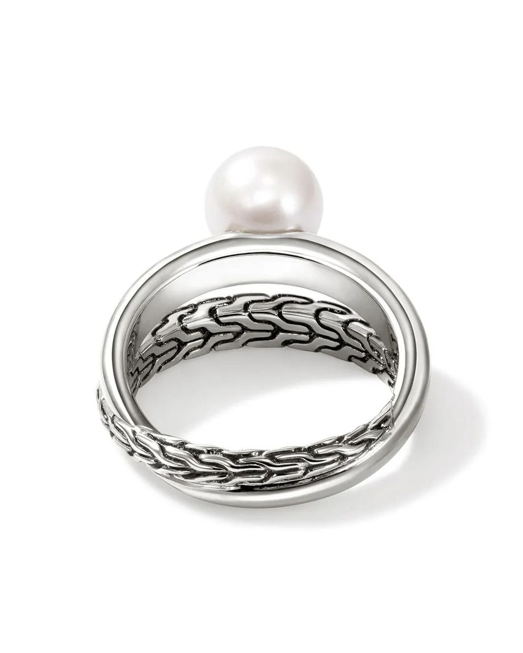 John Hardy Metallic Essential Pearl Stackable Ring