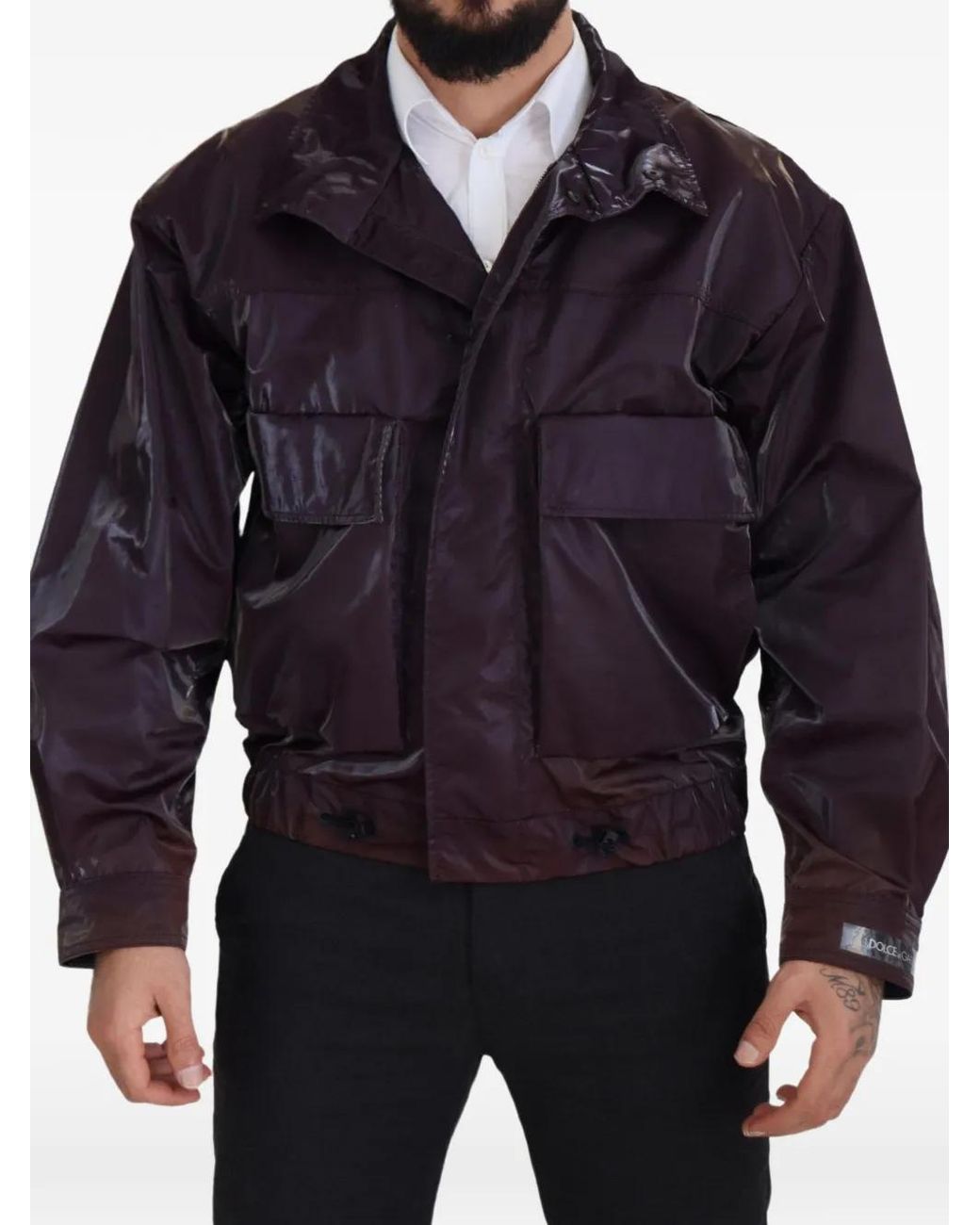 Dolce & Gabbana Blue Lightweight Biker Jacket for men