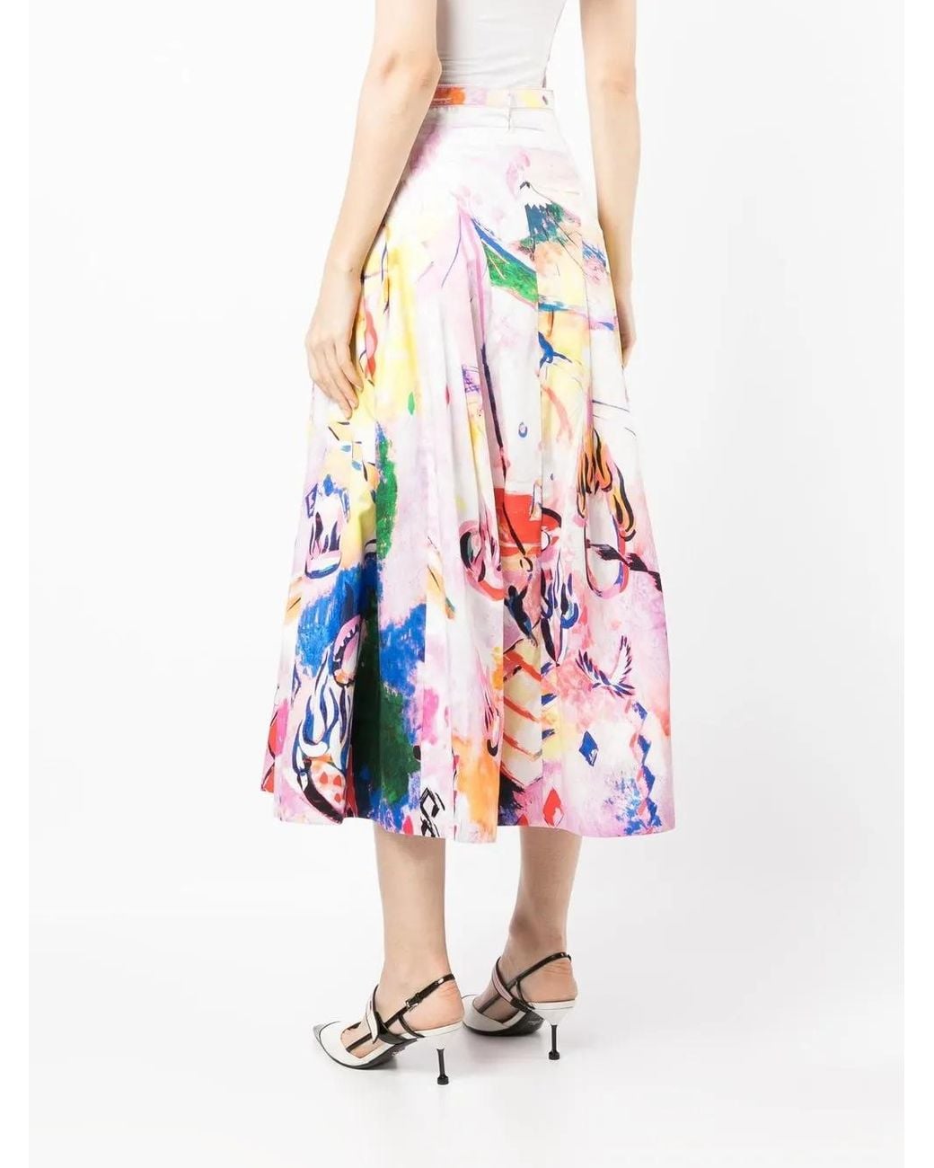 Shiatzy Chen Red Circus Collection A-Line Skirt