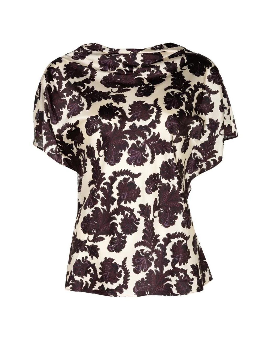 Veronica Beard Black Redgrave Paisley-Print Top