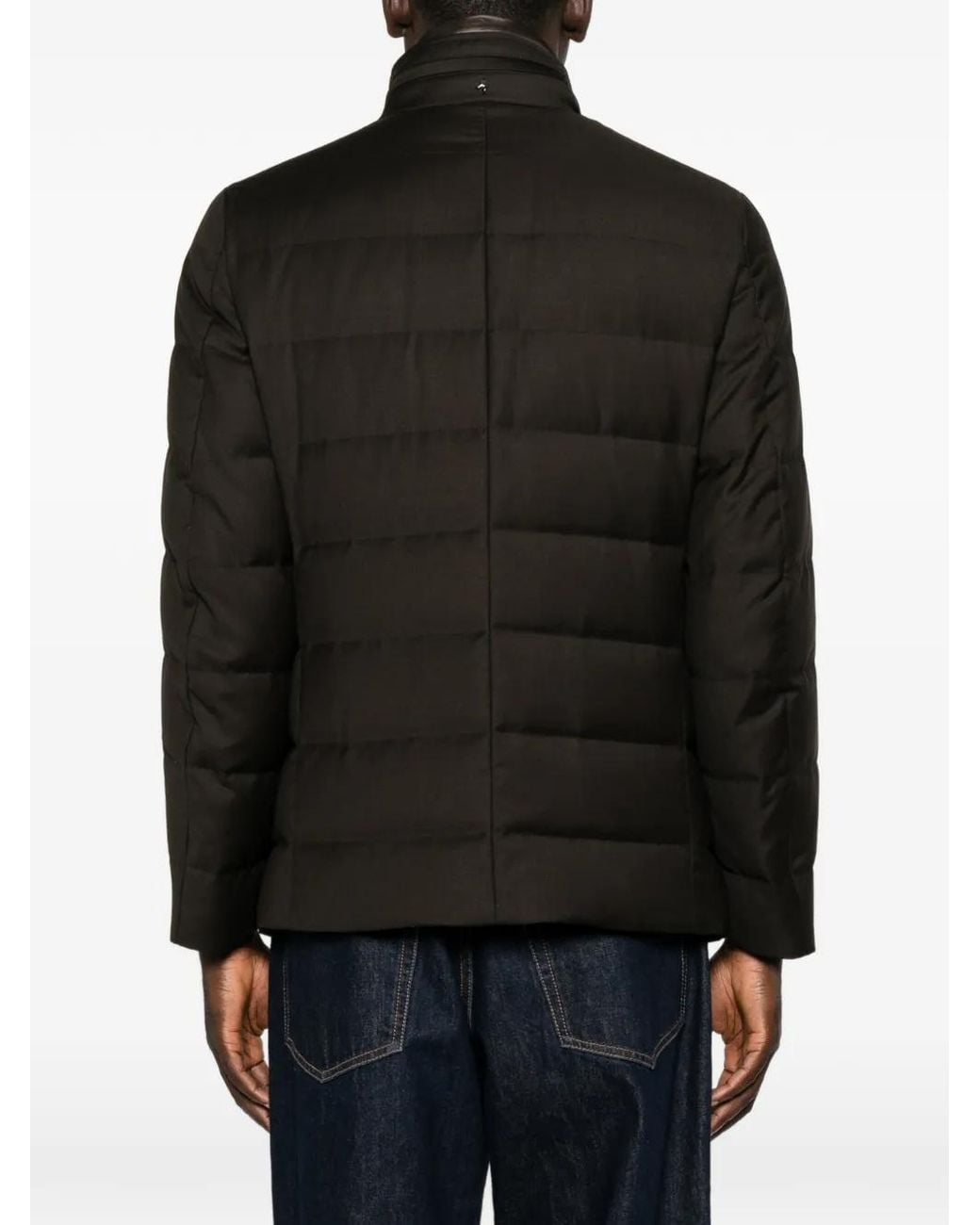 Montecore Black Quilted High-Neck Jacket for men