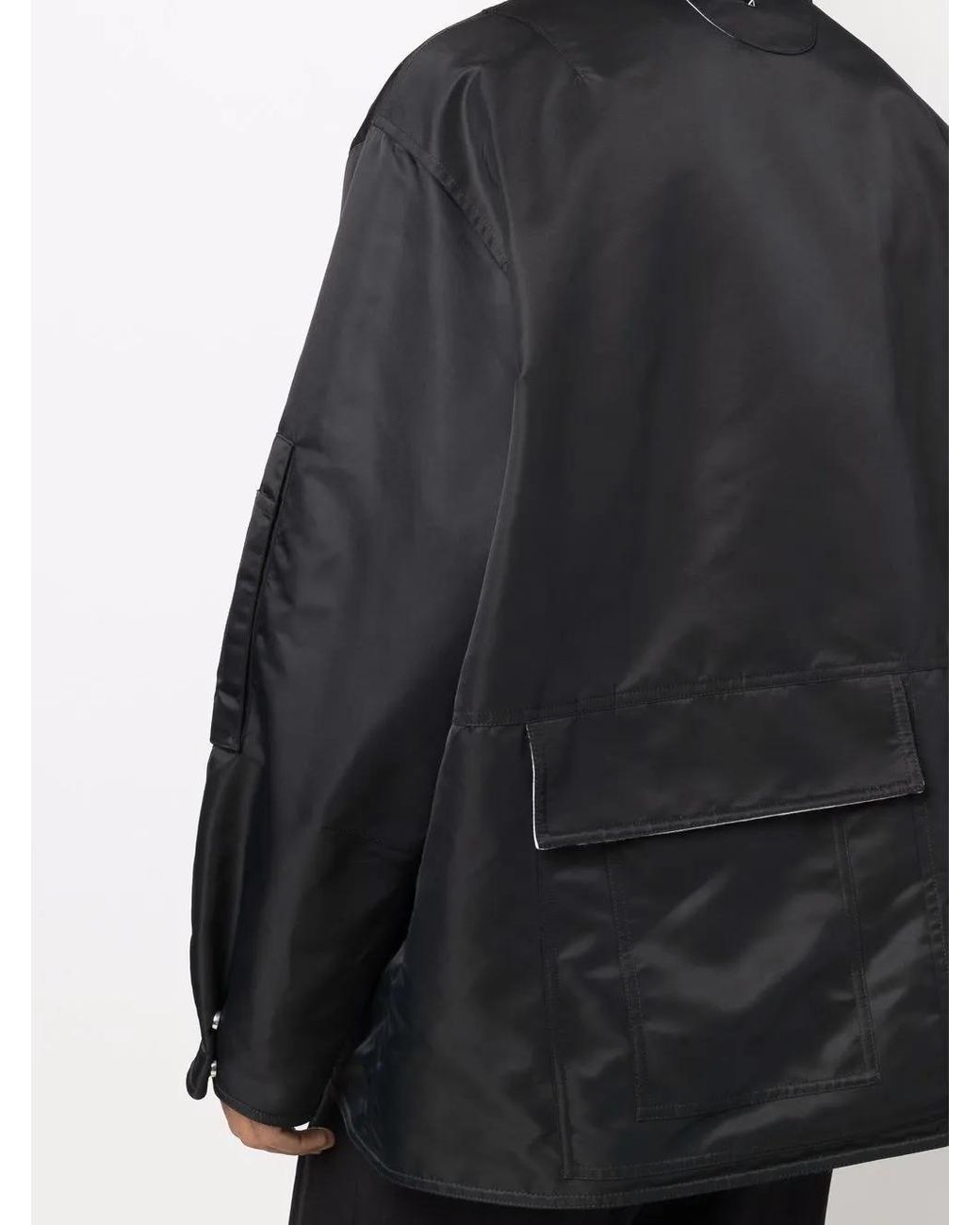 Valentino Garavani Black Zip-Up Shirt Jacket for men