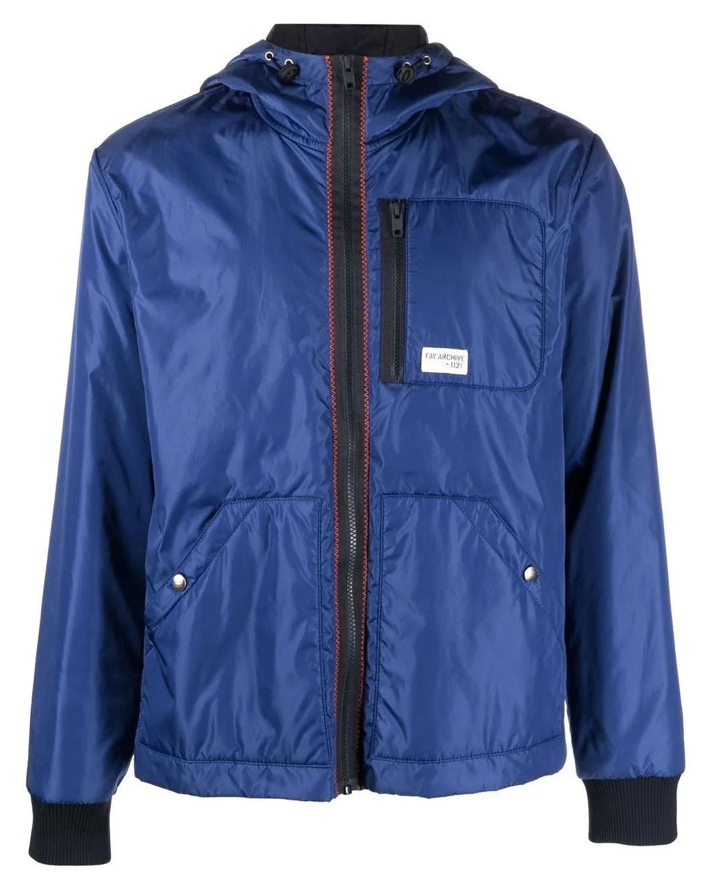 Piumino Con Zip di Fay in Blue da Uomo