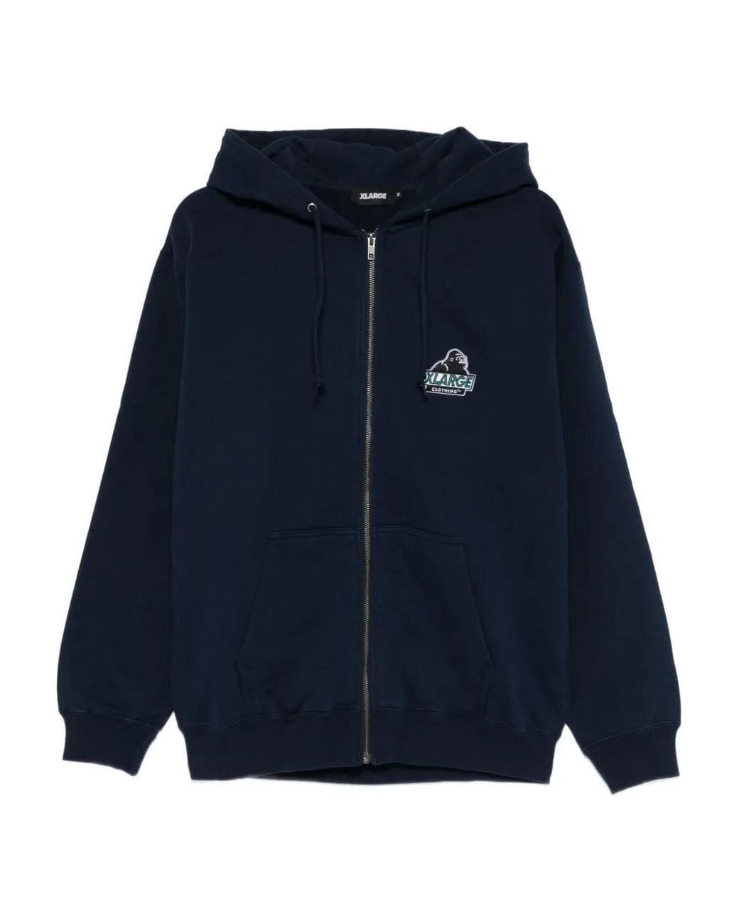 Xlarge Blue Slanted Og Zip-Up Hoodie for men