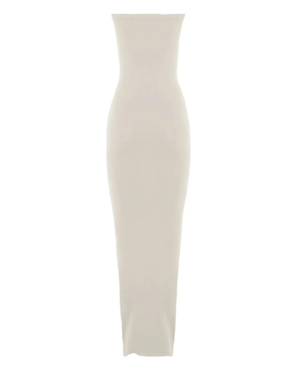 wolford fatal strapless stretch-jersey maxi dress in White A Line Bridesmaid Dress