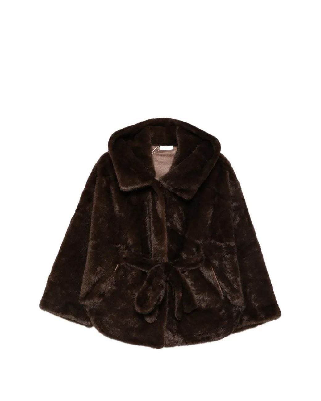 Paperlace Black Faux-Fur Coat