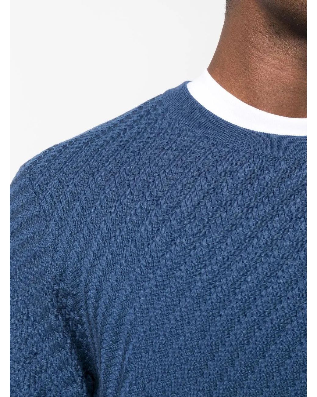 Pull À Bords Nervurés Brioni pour homme en coloris Blue