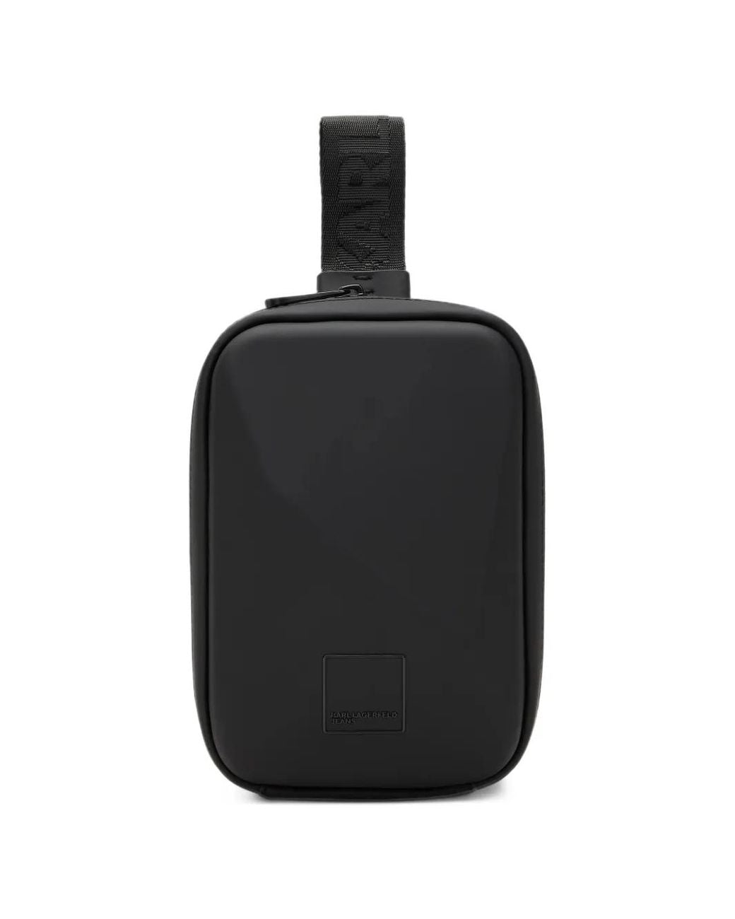 Karl Lagerfeld Black Hardcase Messenger Bag for men