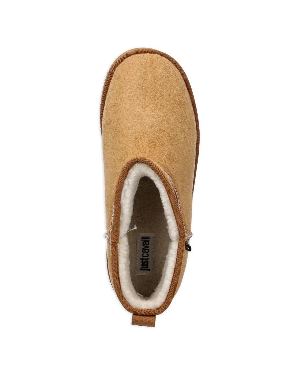 Just Cavalli Brown Pull-Tab Ankle Boots