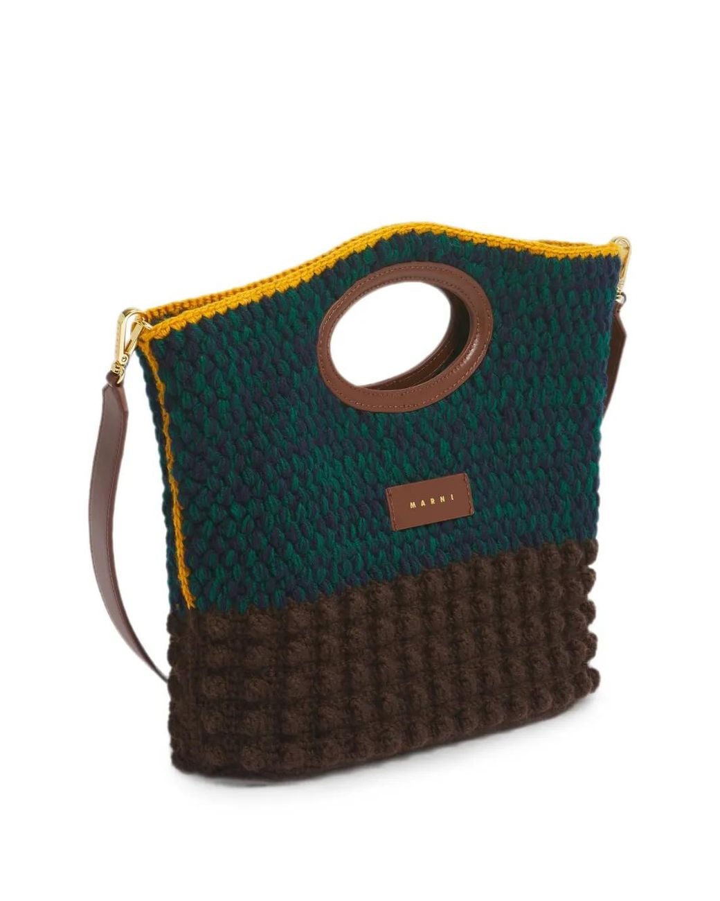 Marni Black Crochet-Knit Tote Bag