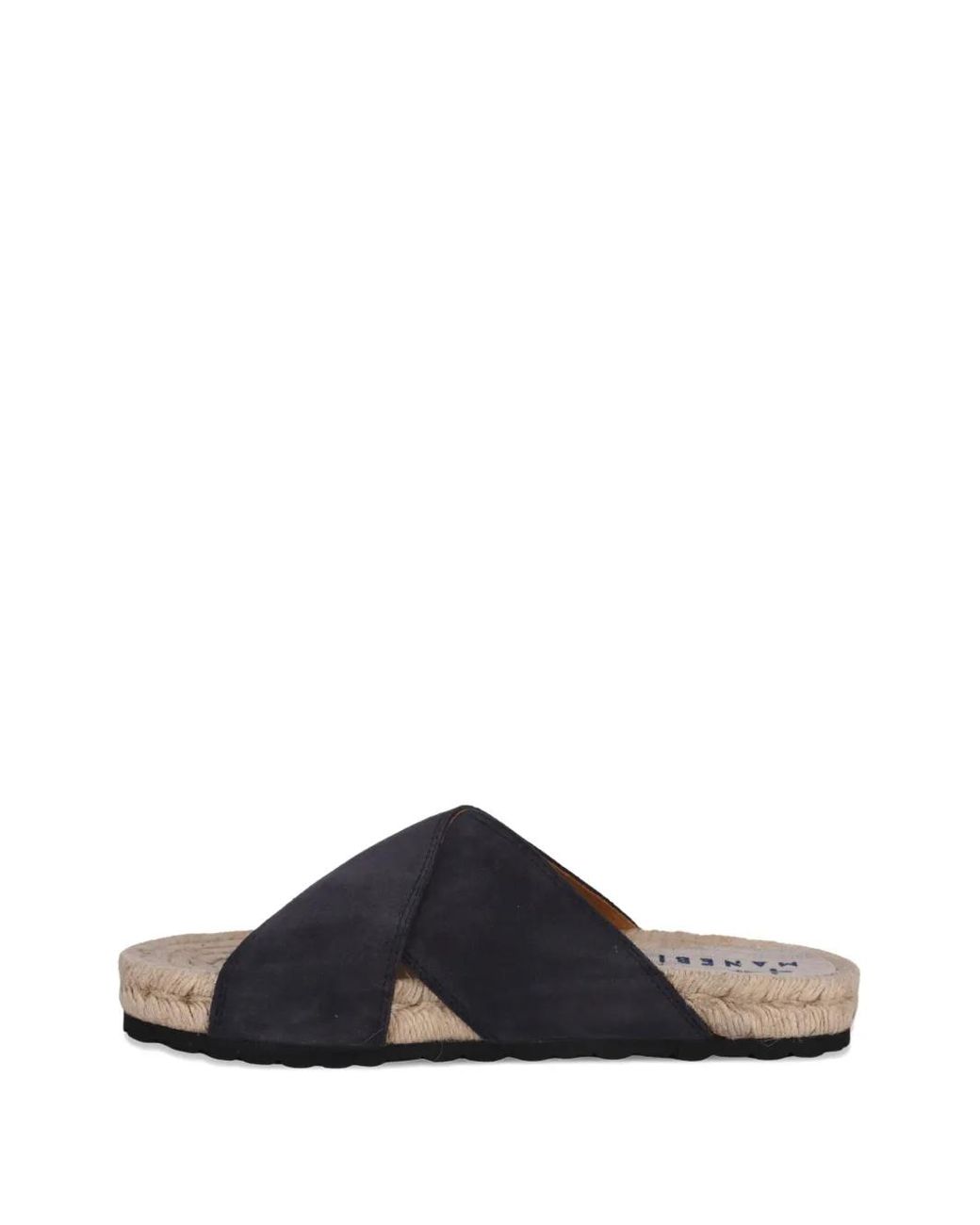 Manebí Blue Suede Crossed-Strap Sandals for men