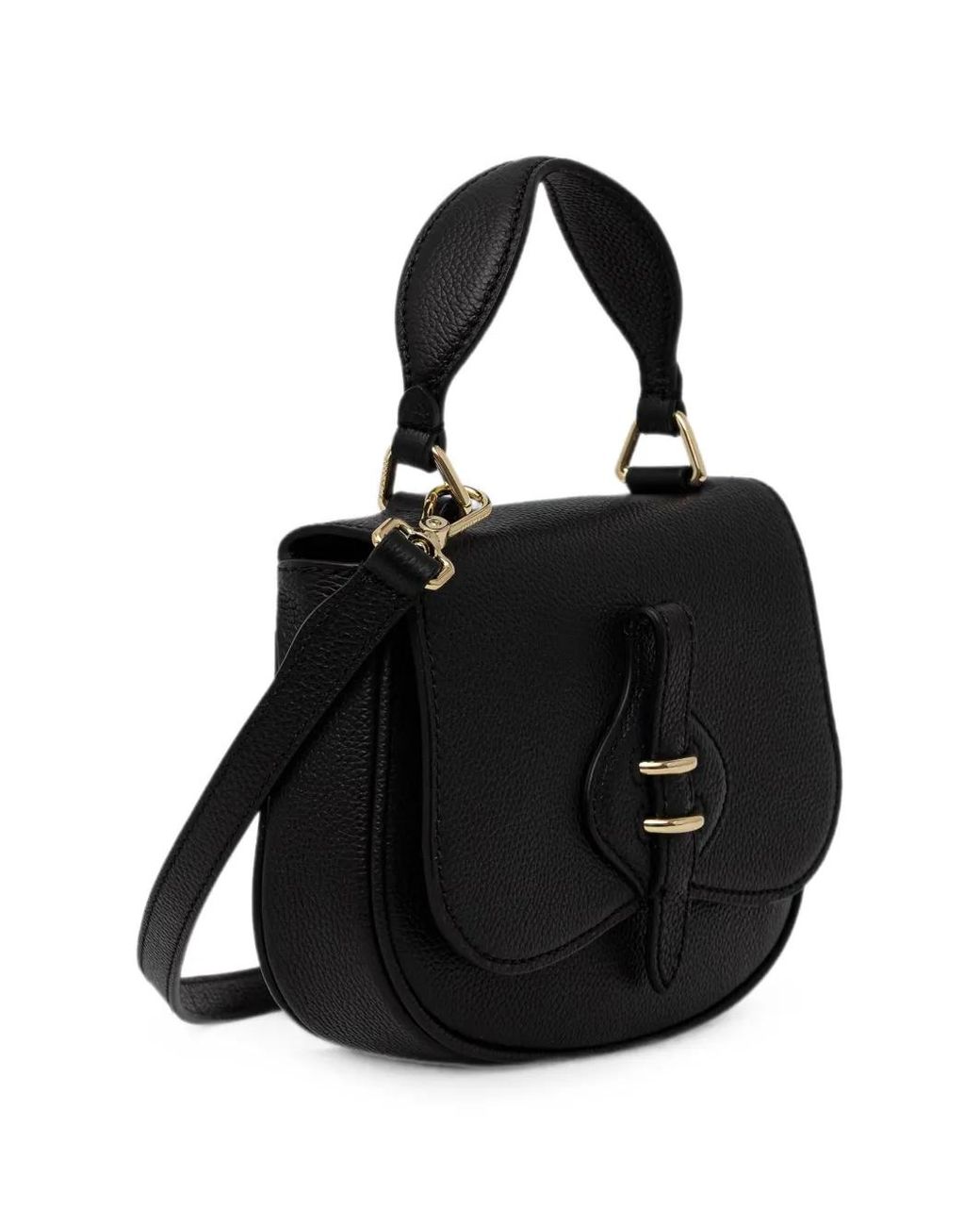 Coccinelle Black Mavery Grained-Leather Mini Bag